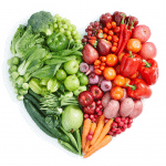 Fresh Vegetables in shape of a heart